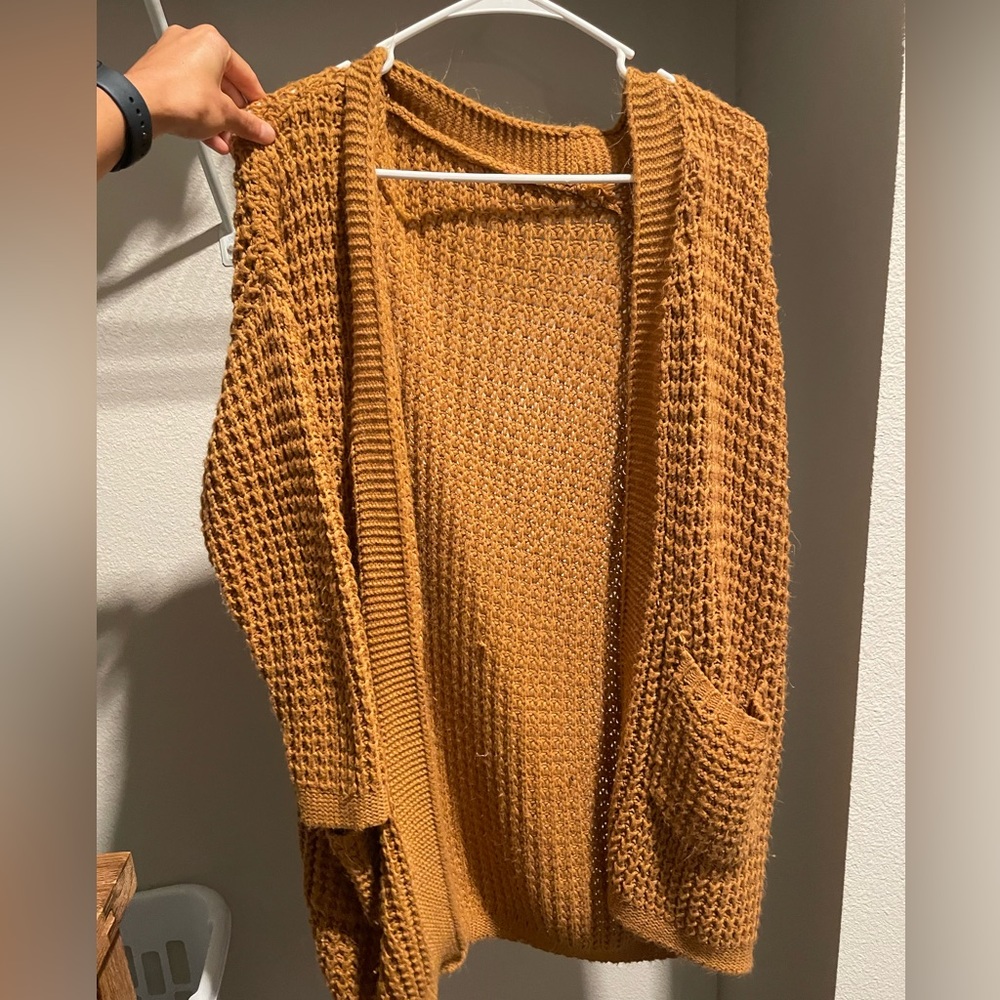 Rust Cardigan Sweater